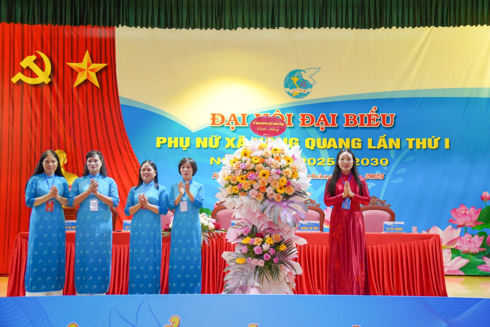 Hội LHPN xã Hồng Quang - xã đầu tiên của tỉnh Hưng Yên tổ chức thành công Đại hội đại biểu phụ nữ xã lần thứ I, nhiệm kỳ 2025-2030