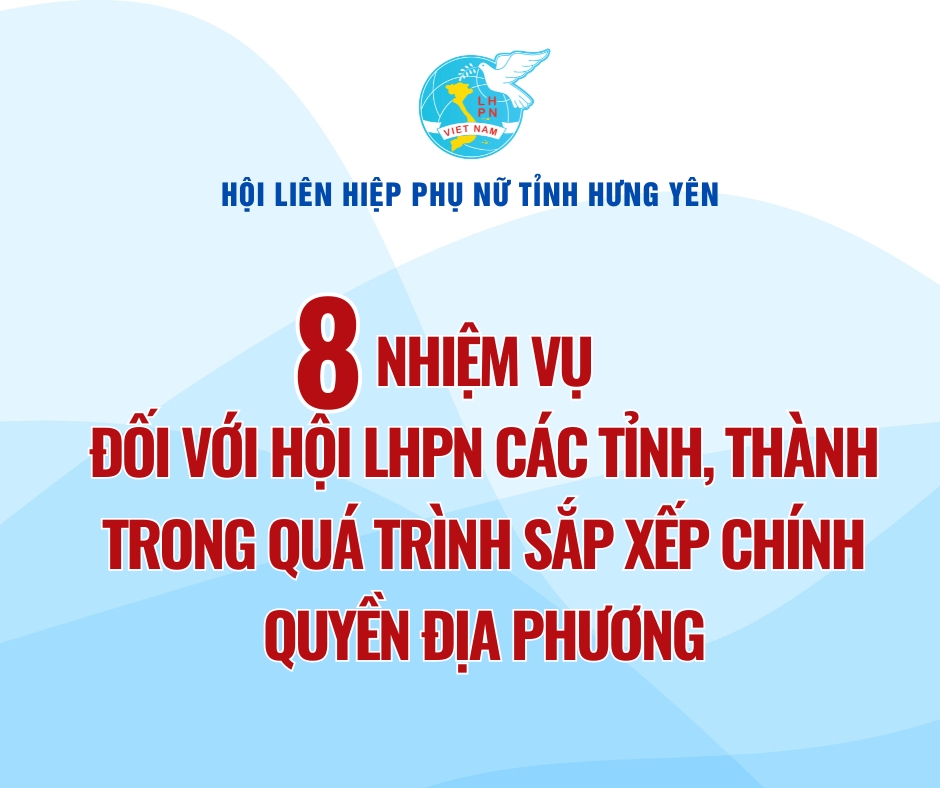 08 NHIỆM VỤ TRỌNG TÂM CỦA HỘI TRONG QUÁ TRÌNH SẮP XẾP CHÍNH QUYỀN ĐỊA PHƯƠNG